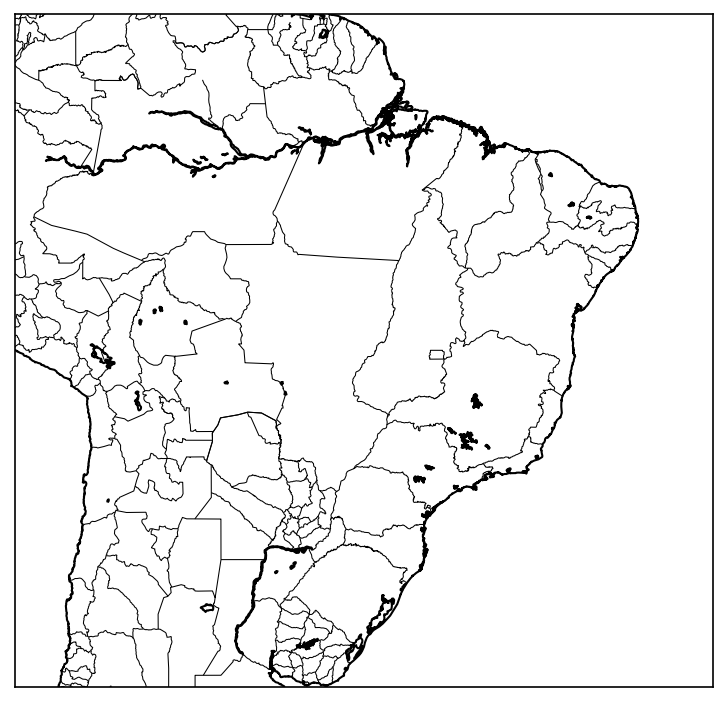 Mapa político do Brasil com limites estaduais